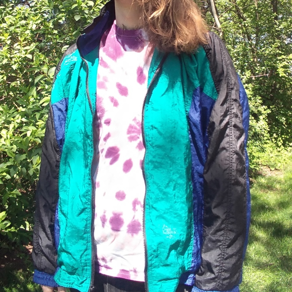 Vintage Fremantle Green & Blue Windbreaker